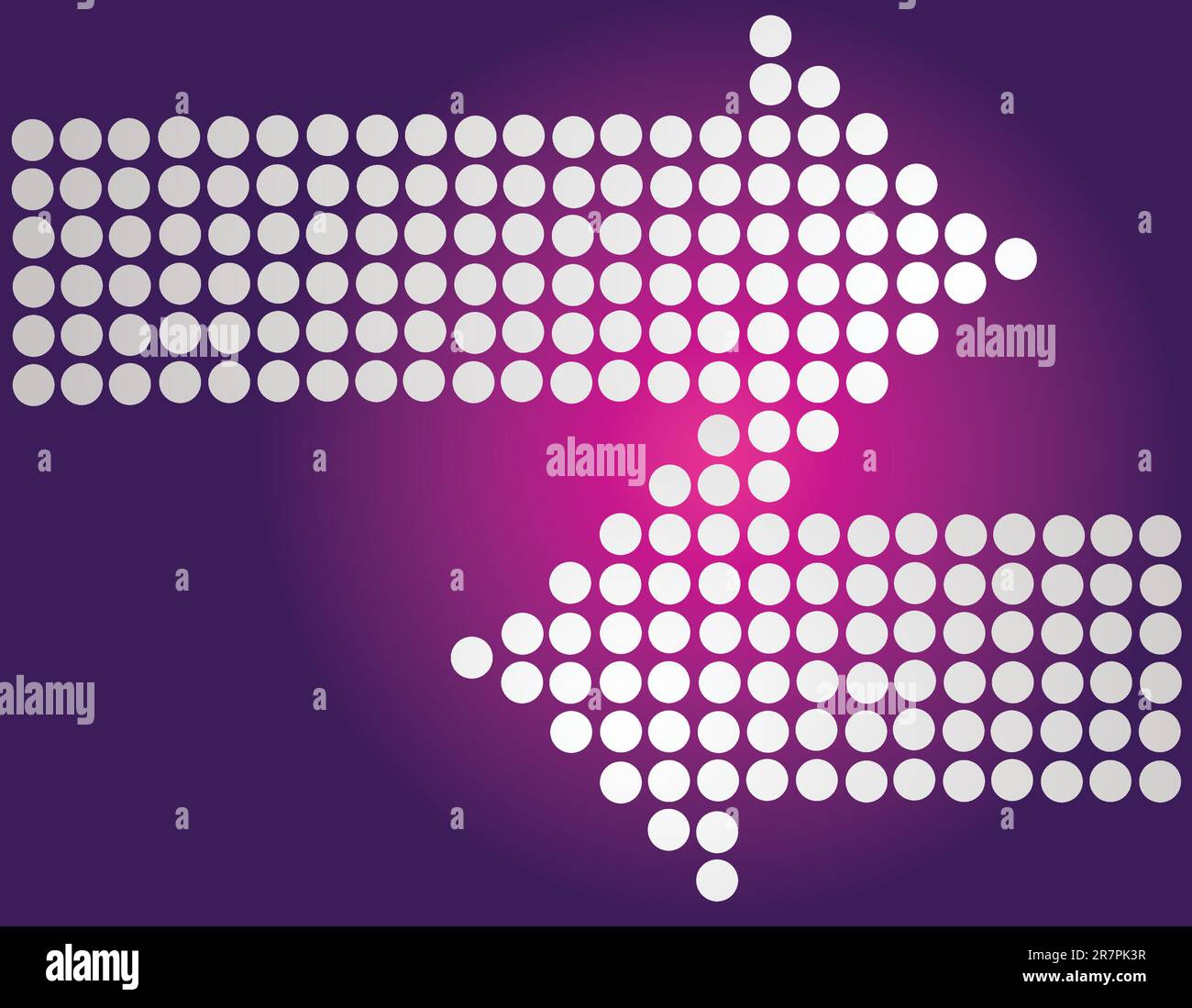 Background with arrows made of circles Stock Vector