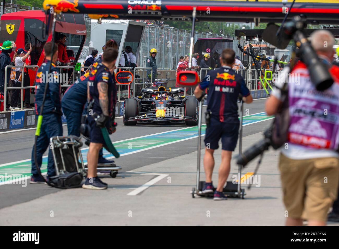 Max Verstappen (NED) Redbull Racing RB19 during day2, Friday,  of FORMULA 1 PIRELLI GRAND PRIX DU CANADA 2023 - from 15th to 18th June 2023 in Montrea Stock Photo