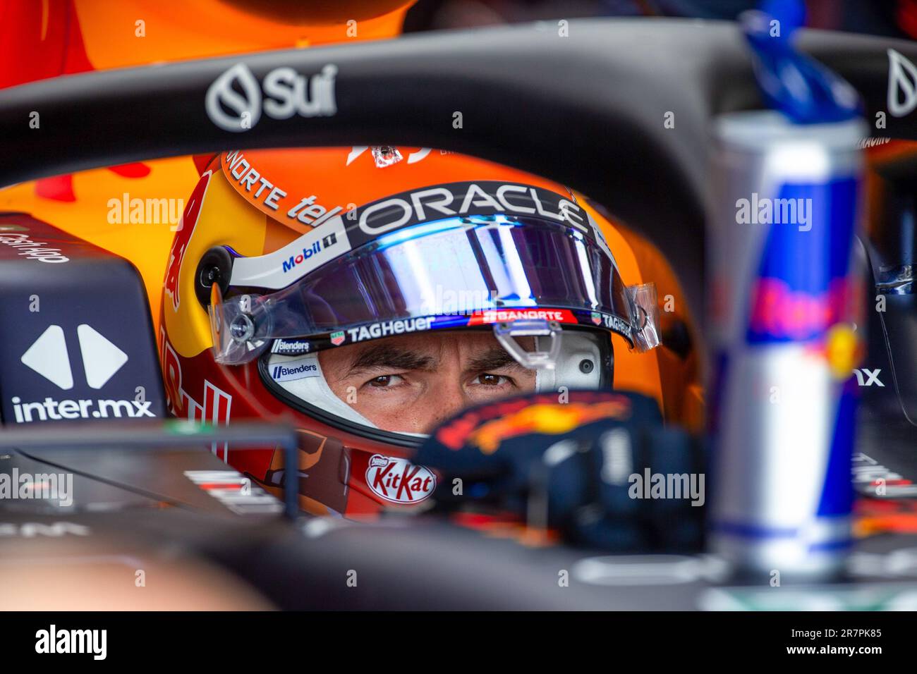 Sergio Perez (MEX) Redbull Racing RB19 during day2, Friday,  of FORMULA 1 PIRELLI GRAND PRIX DU CANADA 2023 - from 15th to 18th June 2023 in Montreal, Stock Photo