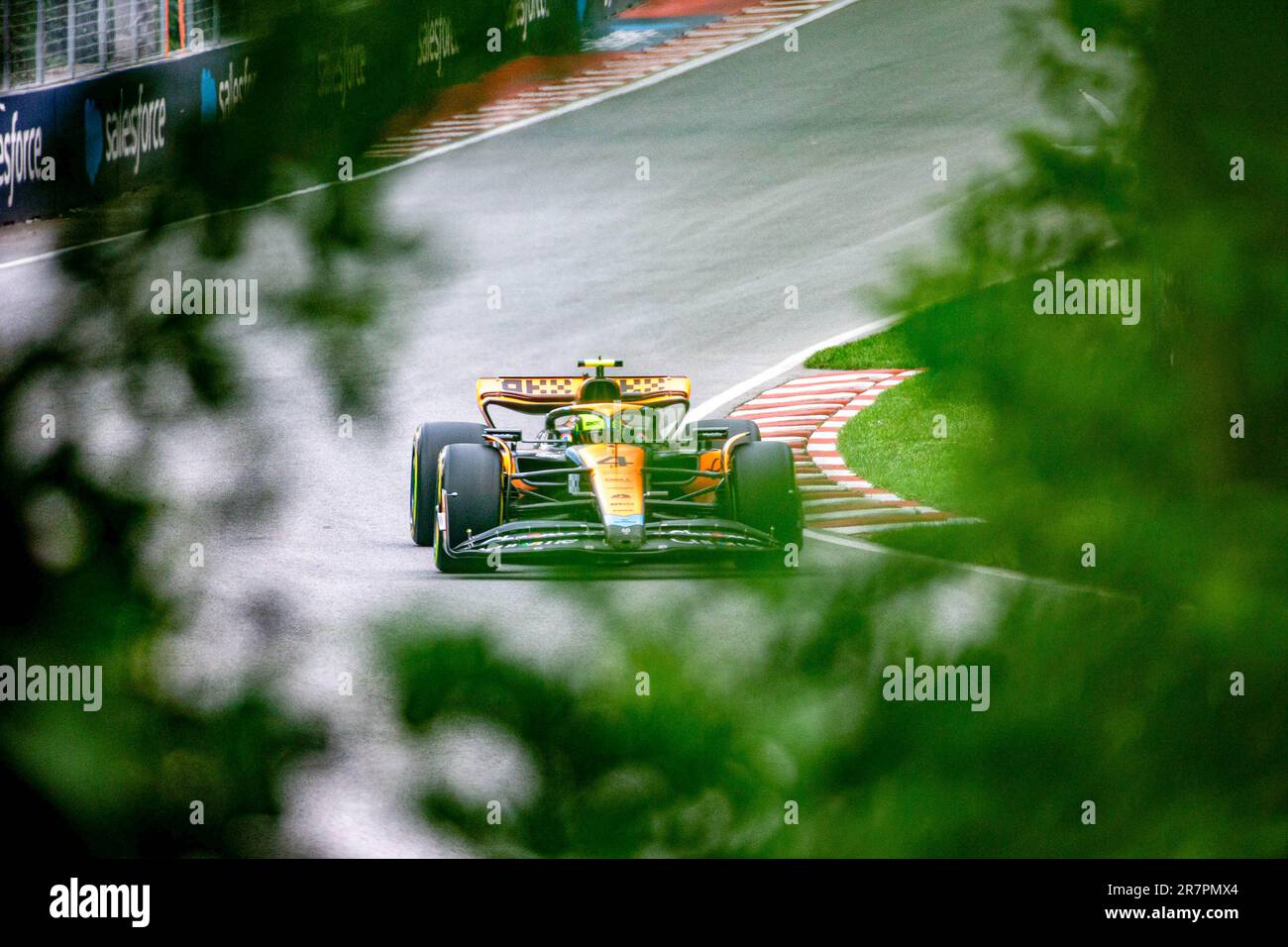 Lando Norris (GBR) McLaren MCL60.during Free Practice 2 Session, Day 2 of FORMULA 1 PIRELLI GRAND PRIX DU CANADA 2023 - from 15th to 18th June 2023 in Montreal, Quebec, Canada Stock Photo