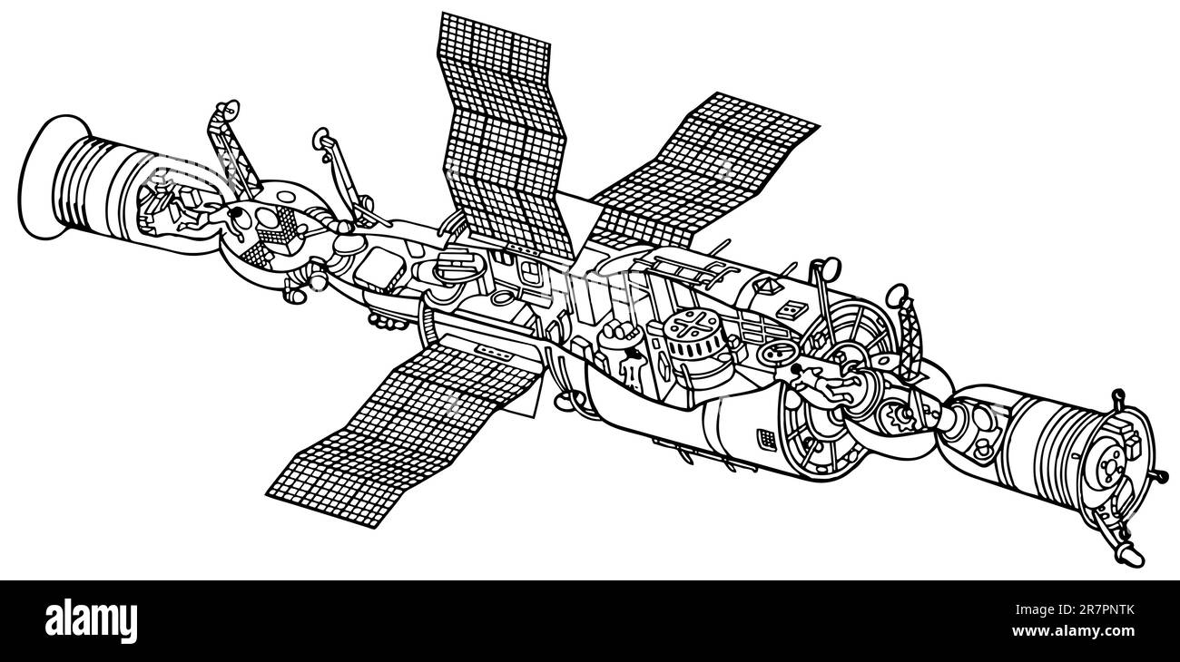 Space station isolated on white Stock Vector Image & Art Alamy