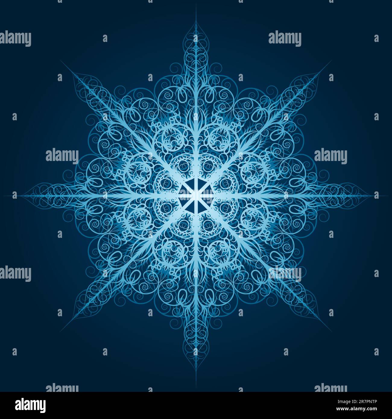 Detailed snowflake vector design Stock Vector Images - Alamy