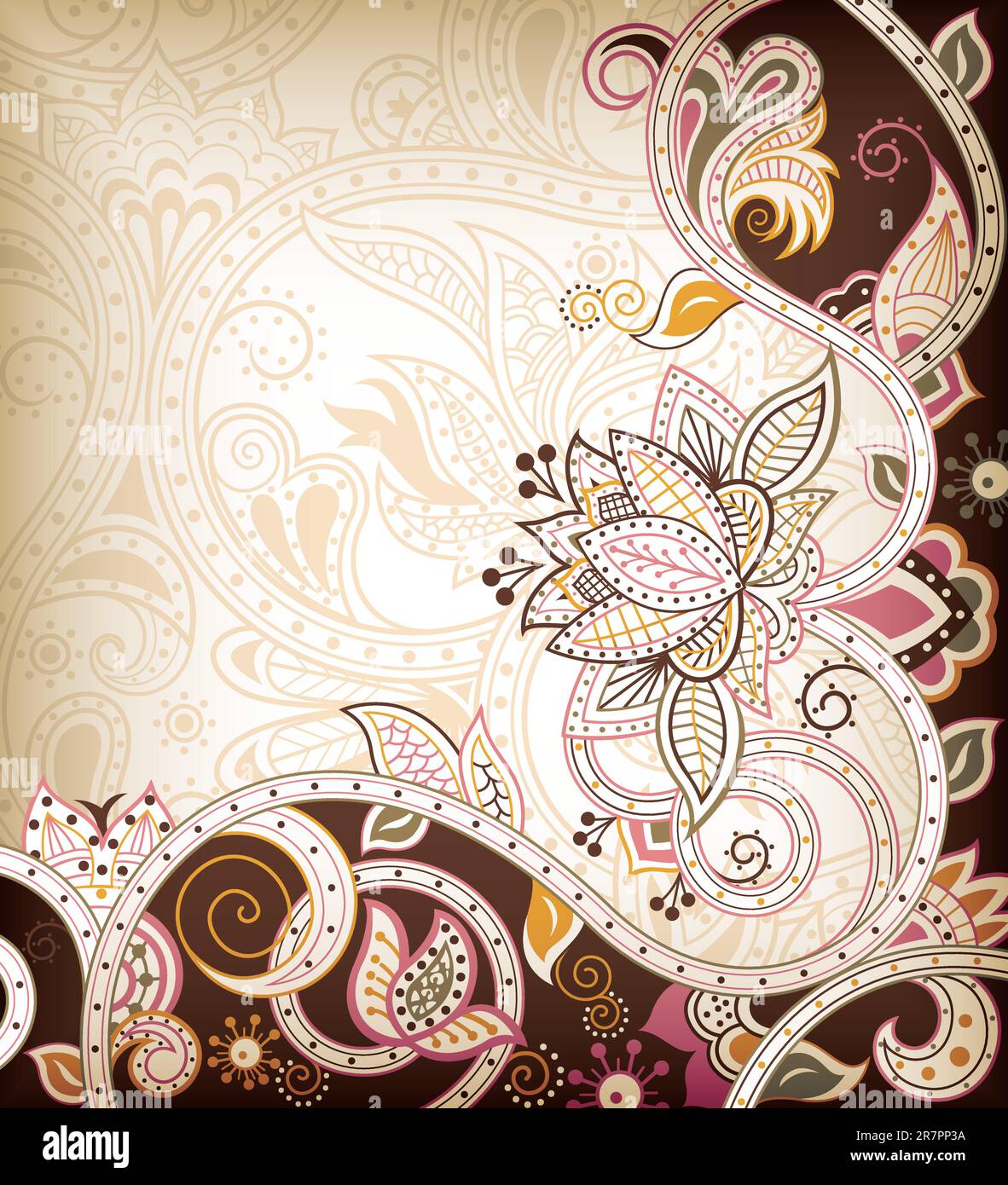 Illustration of abstract floral background Stock Vector Image & Art - Alamy