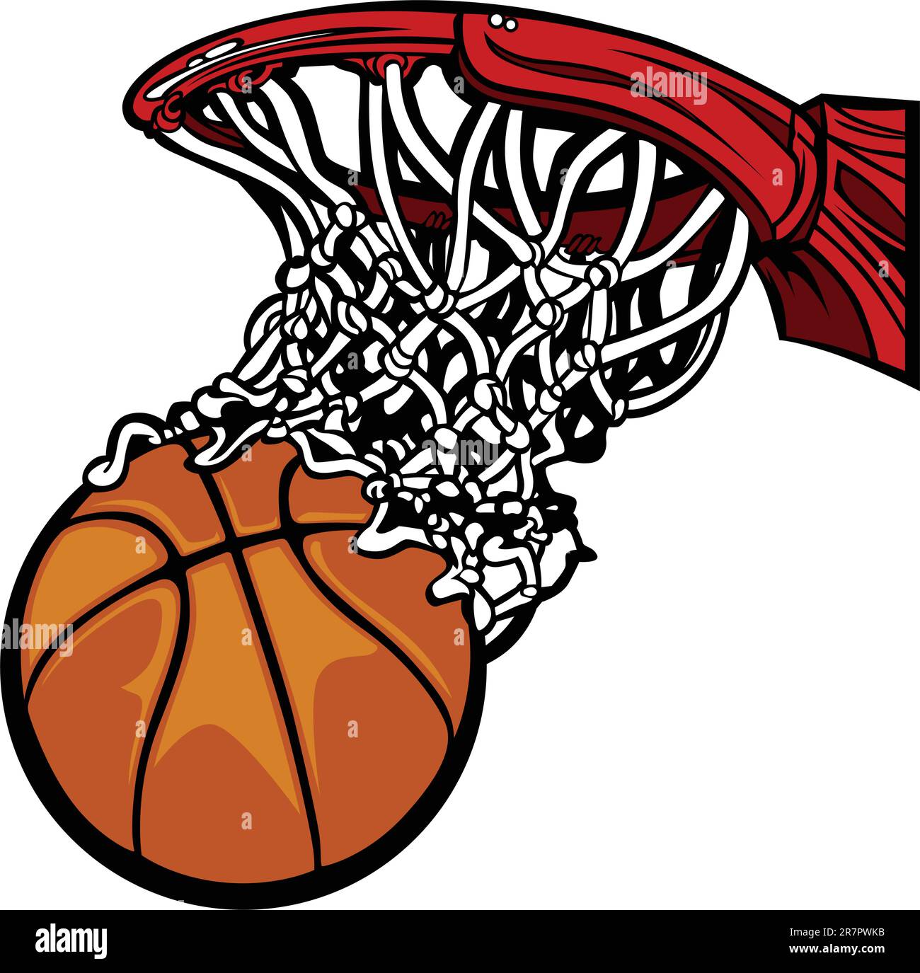 A basketball hoop basketball net Stock Vector Images - Alamy