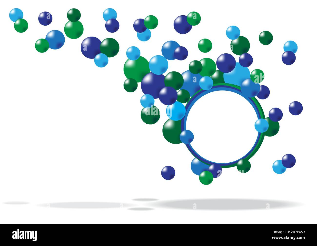 abstract colorful background of blue and green circles Stock Vector ...