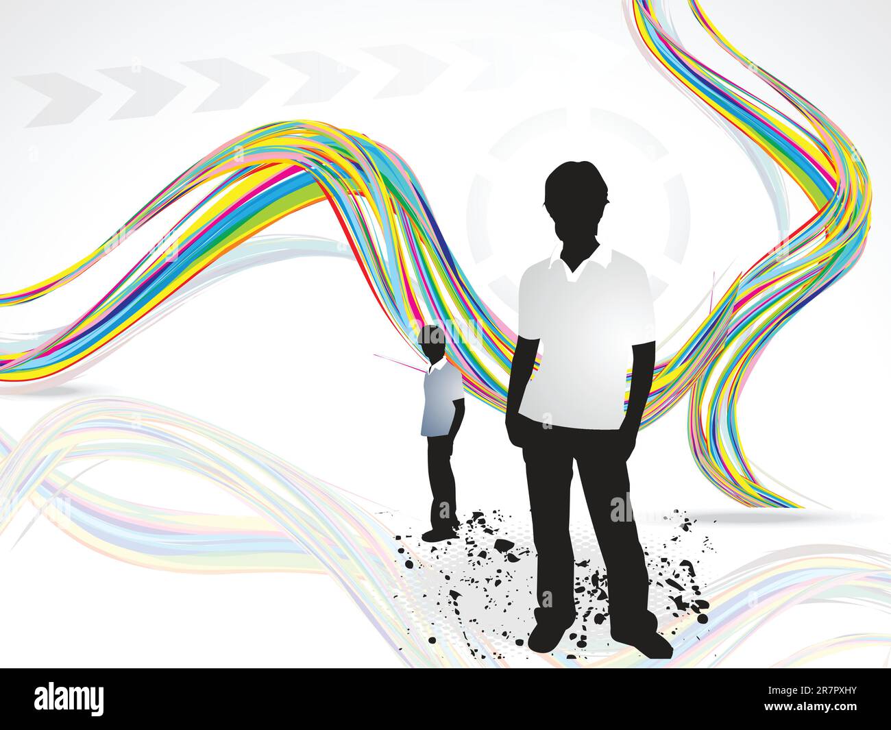 abstract colorful wave background vector illustration Stock Vector ...