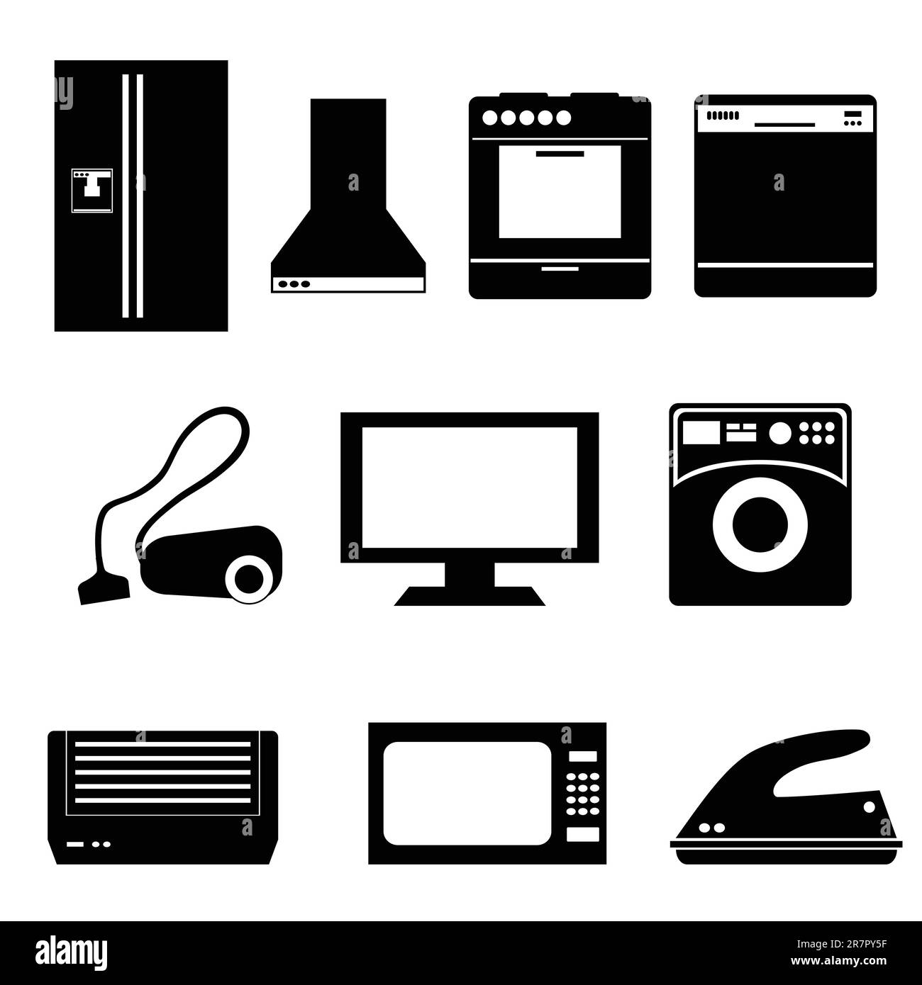 Microwave oven icon image Black and White Stock Photos & Images Alamy