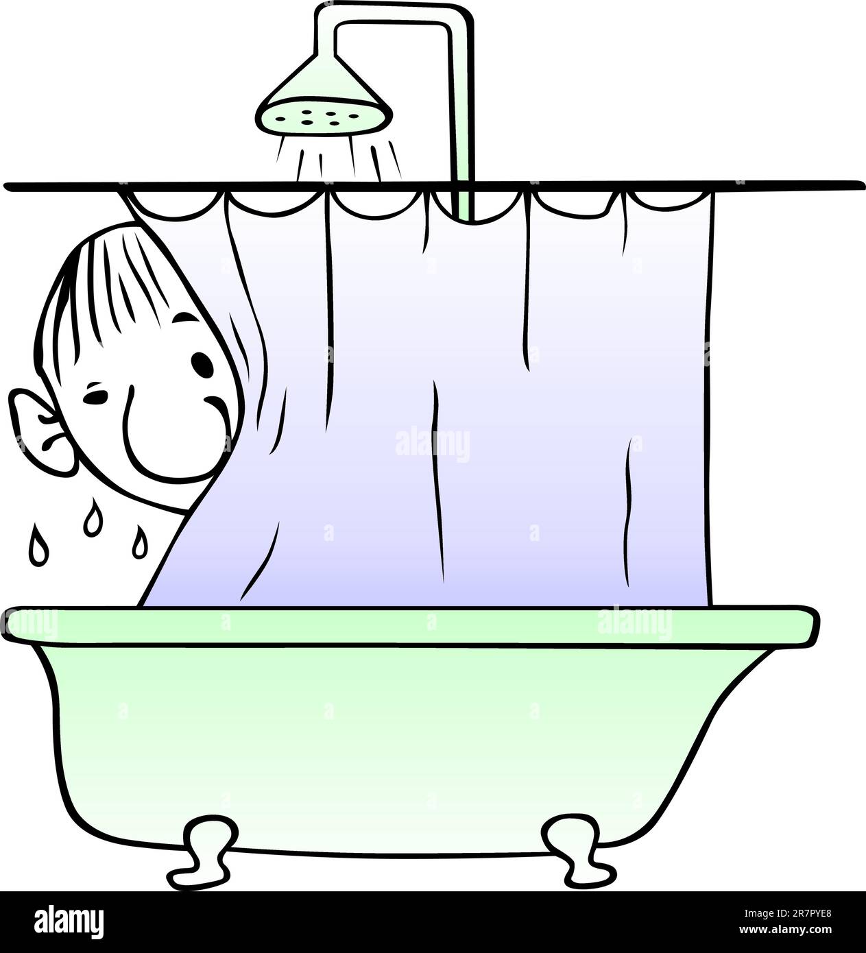 Man in shower Stock Vector Images Alamy