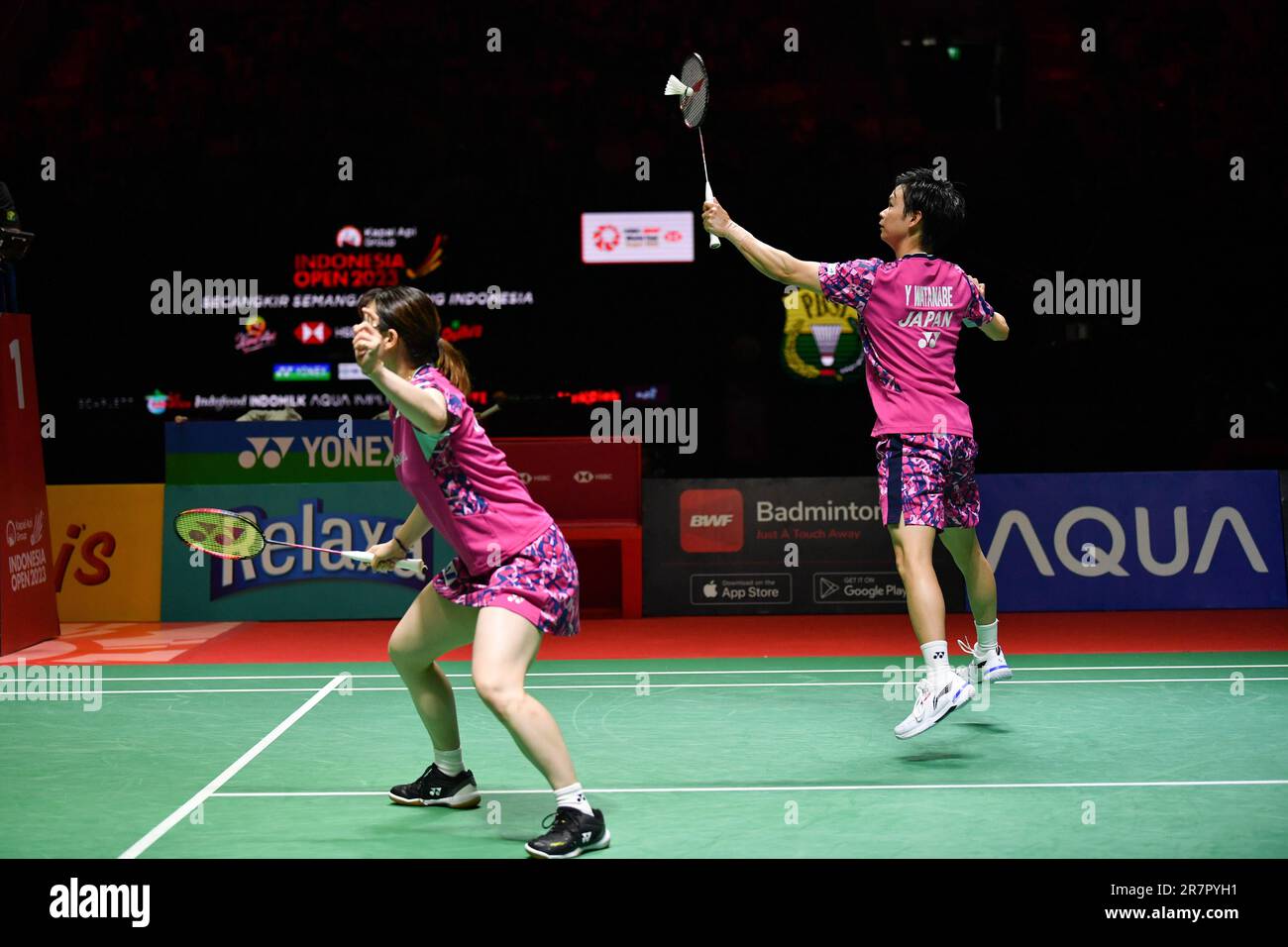 Jakarta, Indonesia. 17th June, 2023. Japan's Watanabe Yuta (R