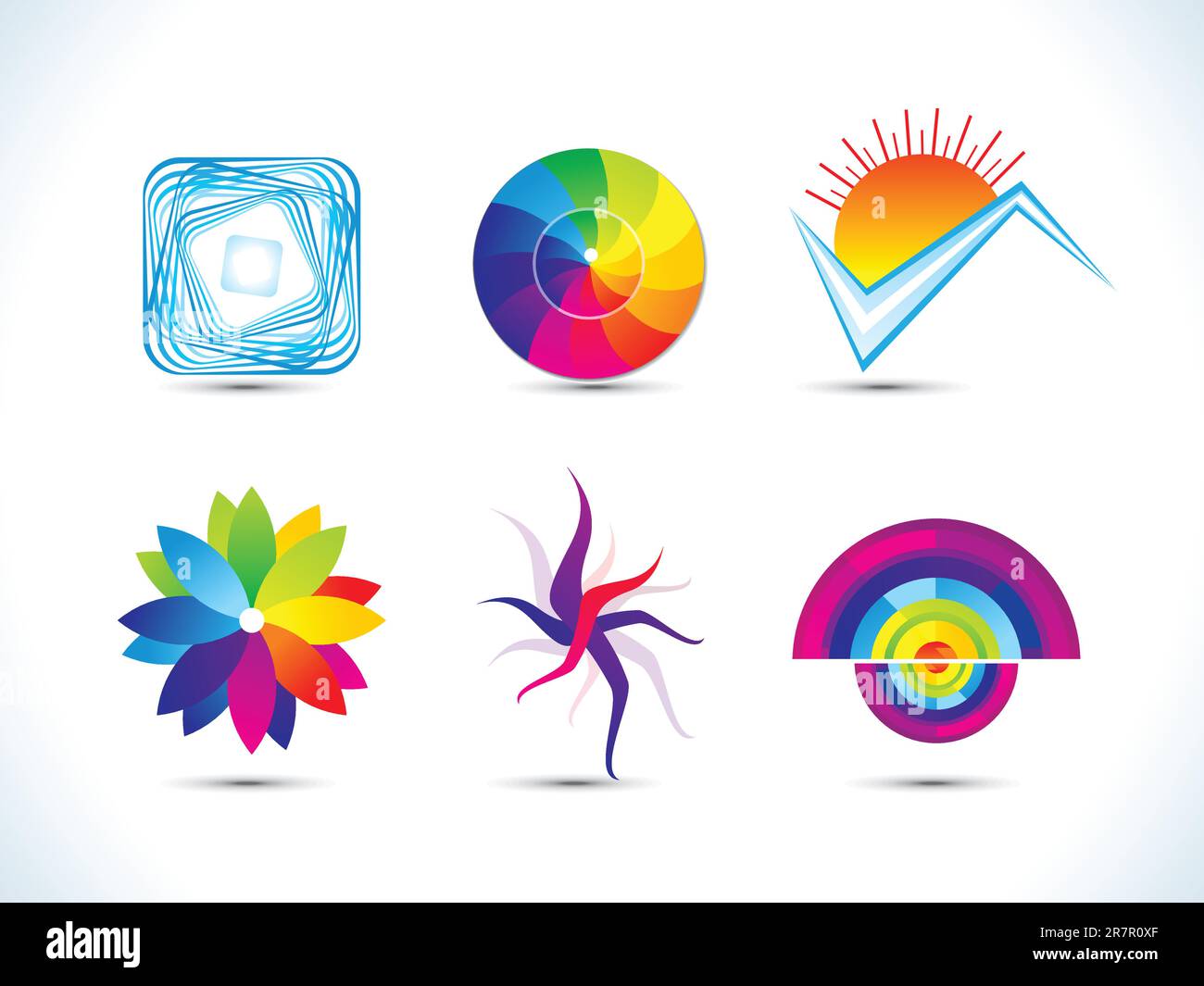 abstract rainbow colorful design vector Stock Vector Image & Art - Alamy