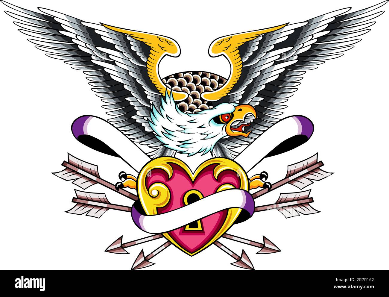 eagle classic emblem Stock Vector