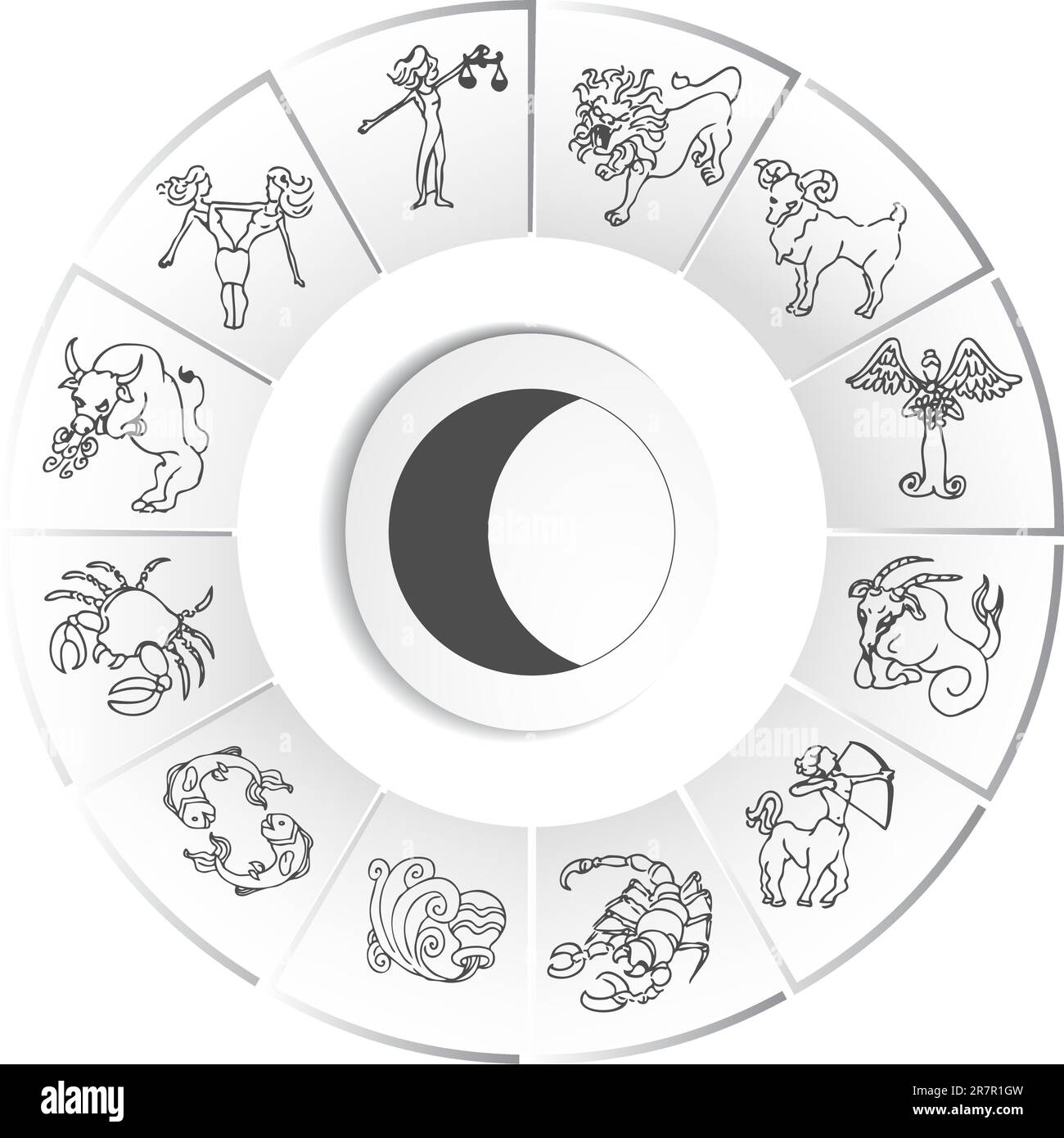 Premium Vector  Chinese feng shui astrological symbols, fire, earth,  metal, air and wood in a circle with yin yang