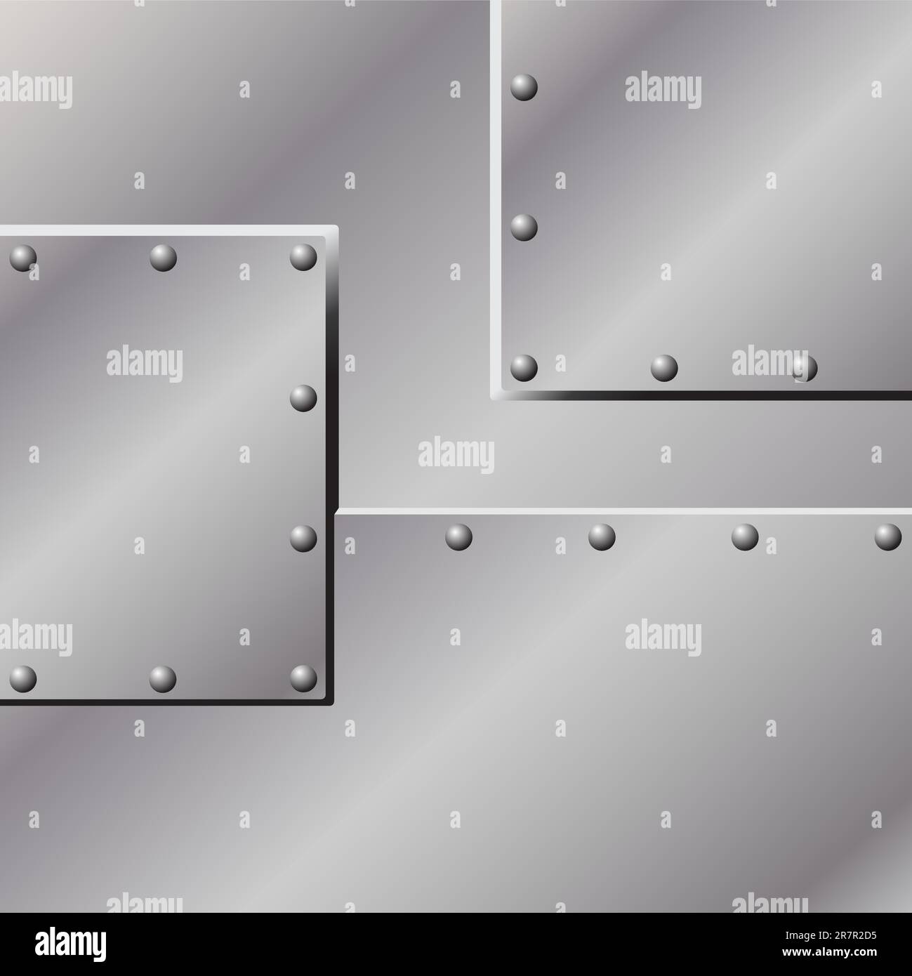 A Gray Metal Plate Background with Rivets Stock Vector Image & Art - Alamy
