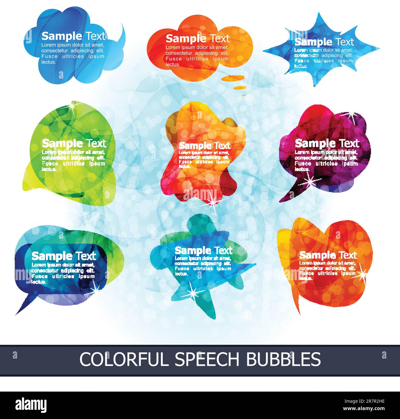 abstract colorful speech bubbles vector illustration Stock Vector