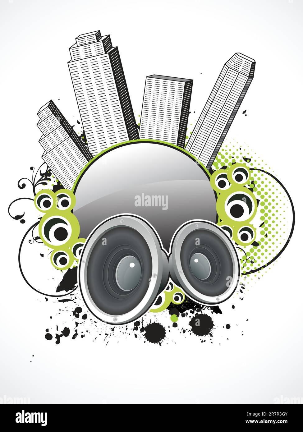 abstract grunge city background vector illustration Stock Vector Image ...