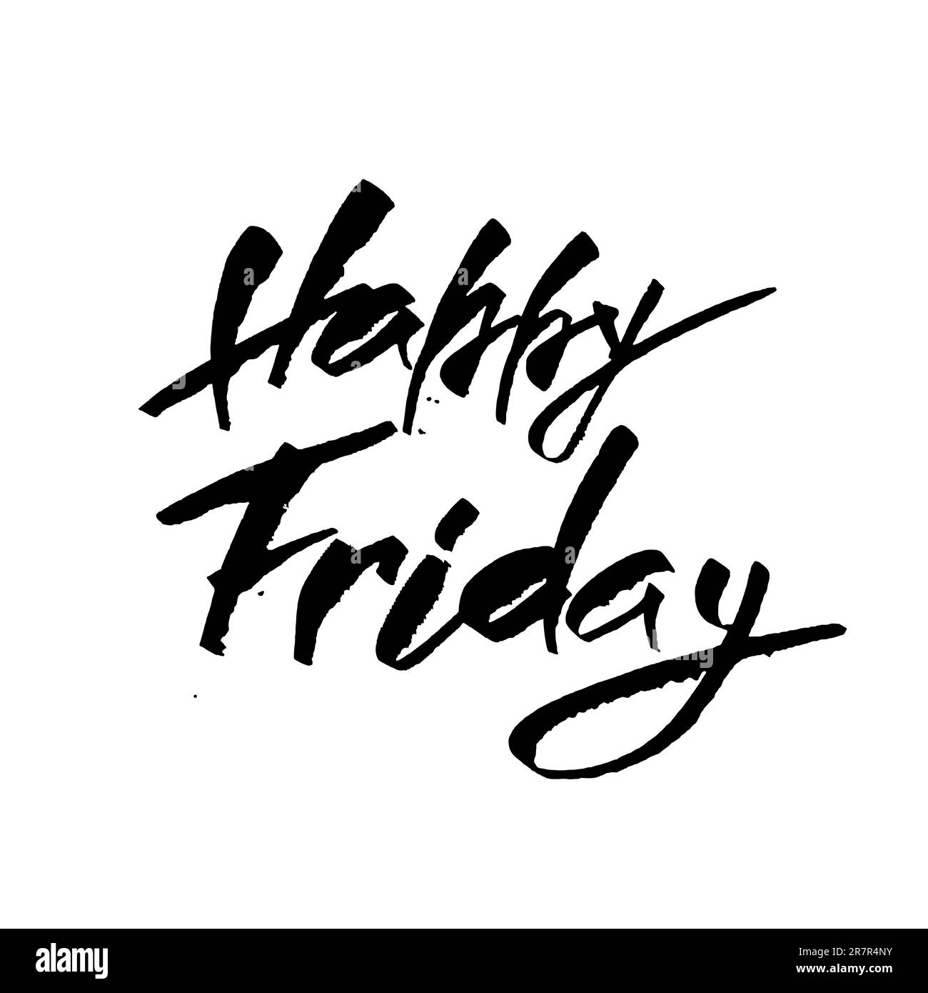 Happy Friday. Trendy hand lettering quote, fashion graphics, art print for  posters and greeting cards design Stock Vector Image & Art - Alamy