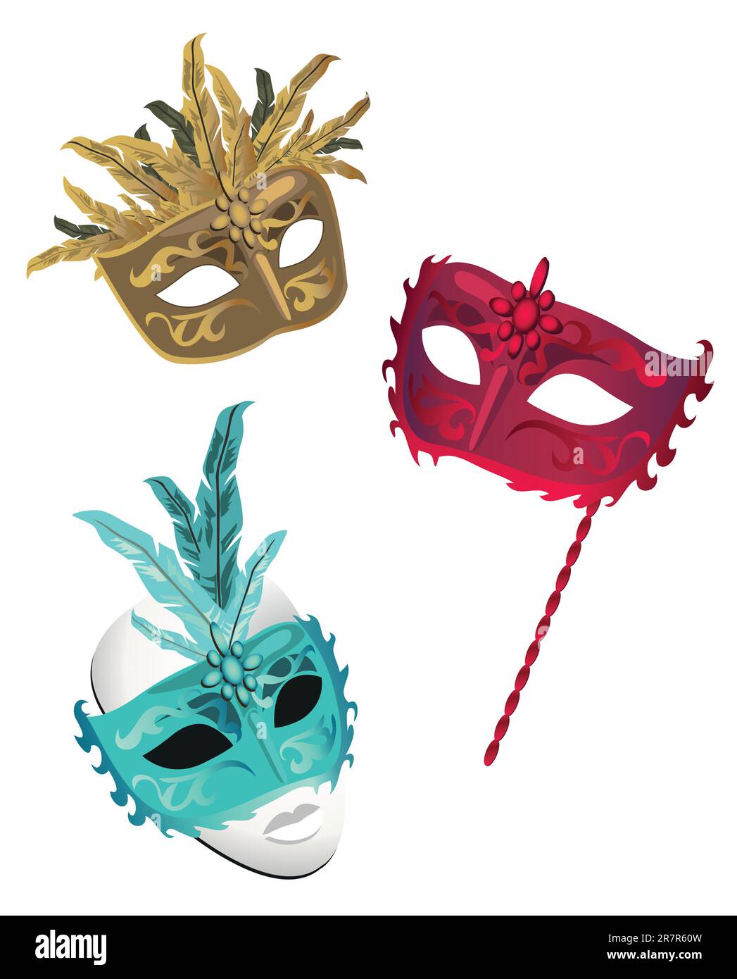 Carnival masks italy Stock Vector Images - Alamy