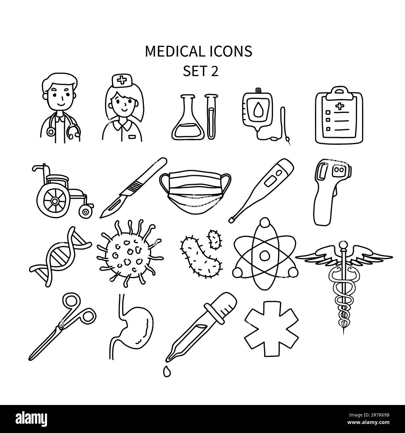Medical icons set 2 vector illustration Stock Vector Image & Art - Alamy