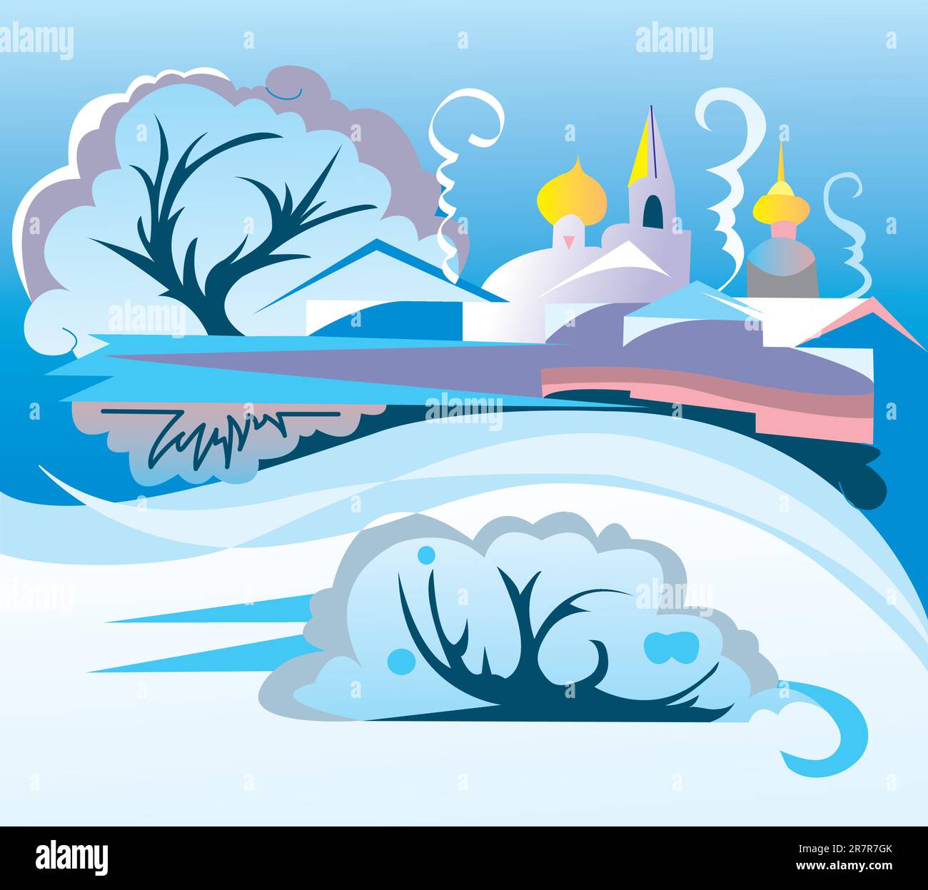 Russia country house Stock Vector Images - Alamy