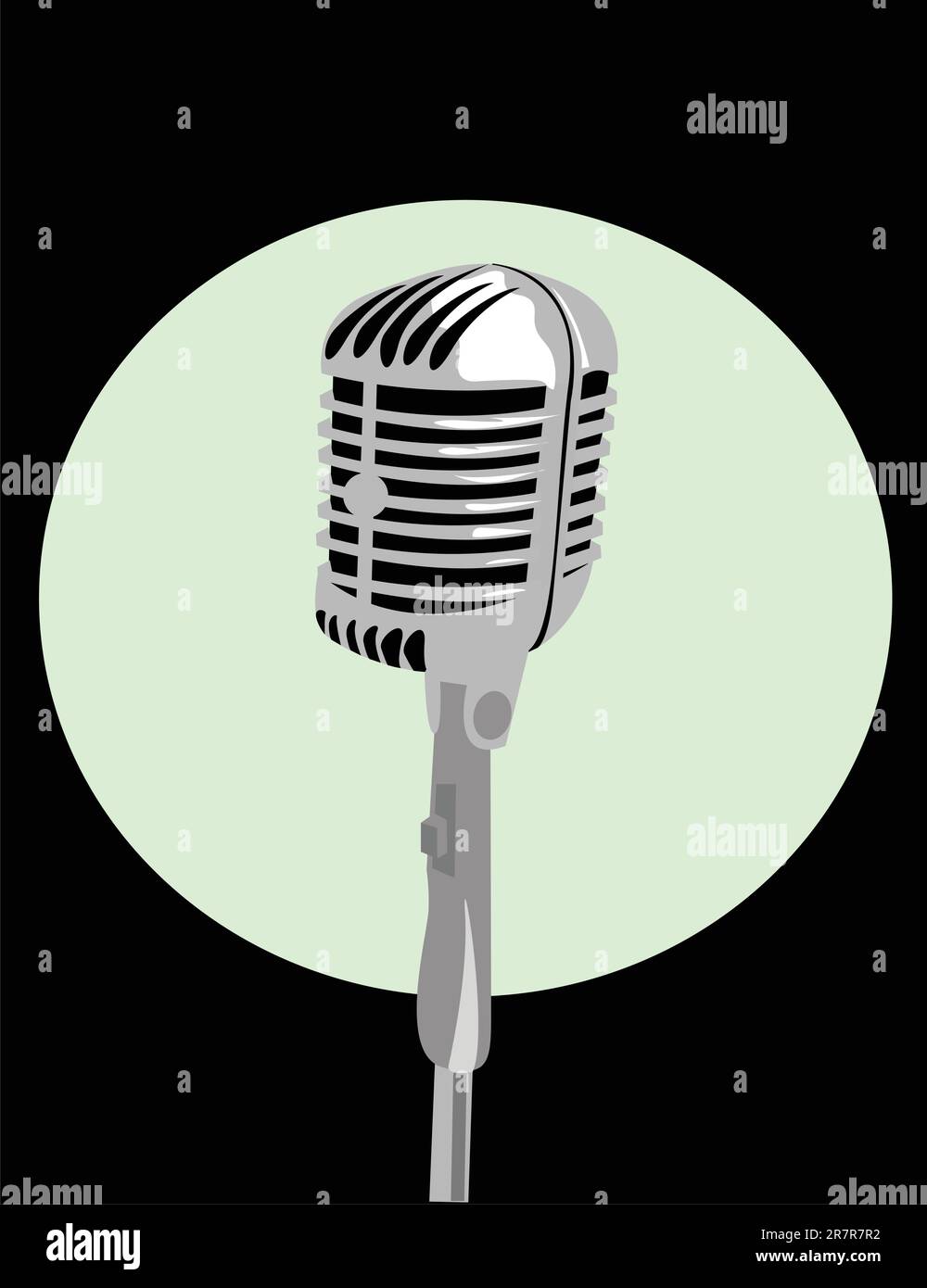 Radio station microphone illustration Stock Vector Images - Alamy