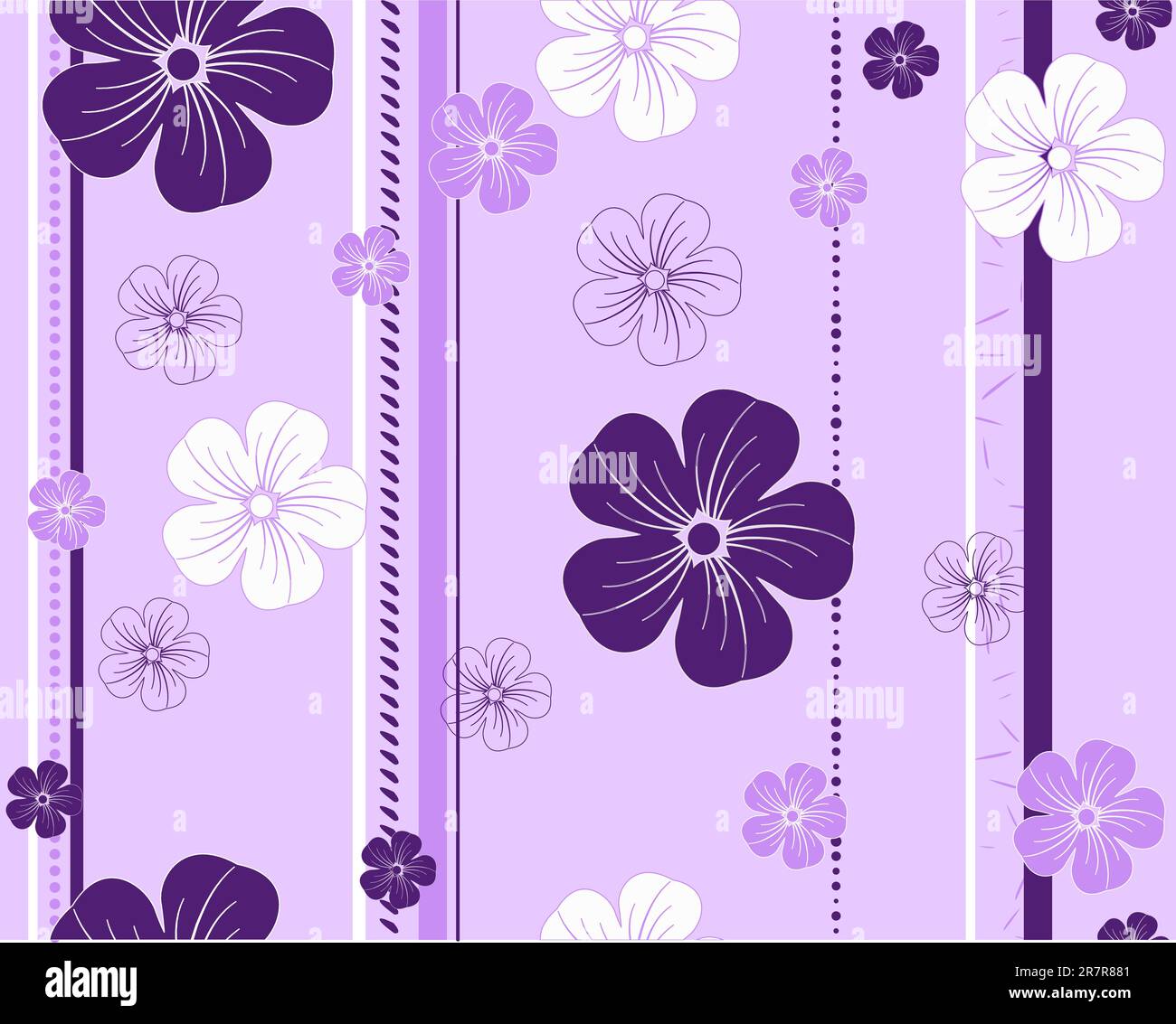 seamless vector flower pattern Stock Vector Image & Art - Alamy