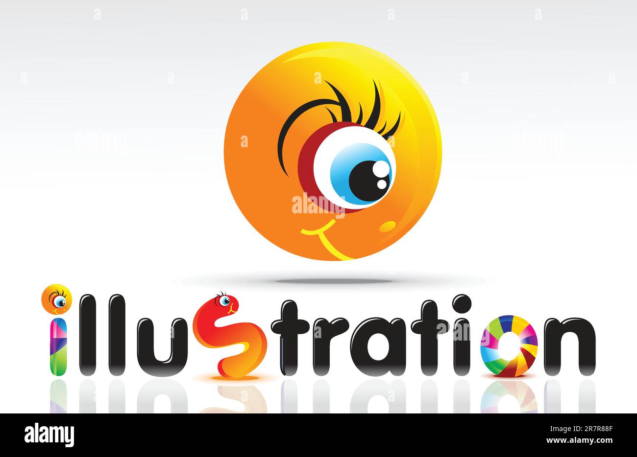 abstract yellow smiley vector illustration Stock Vector Image & Art - Alamy