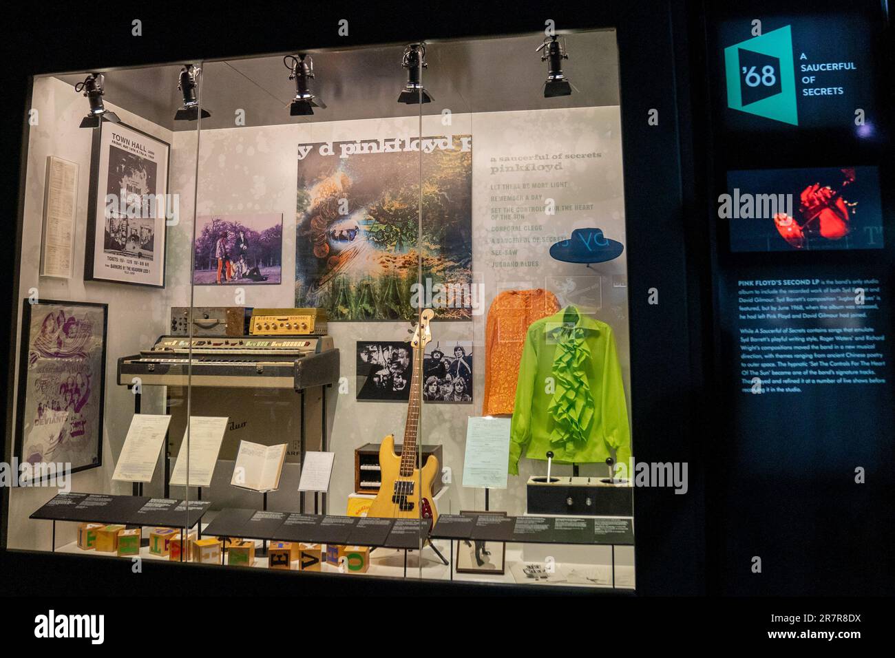 Artifacts on display at 'Pink Floyd - Their Mortal Remains
