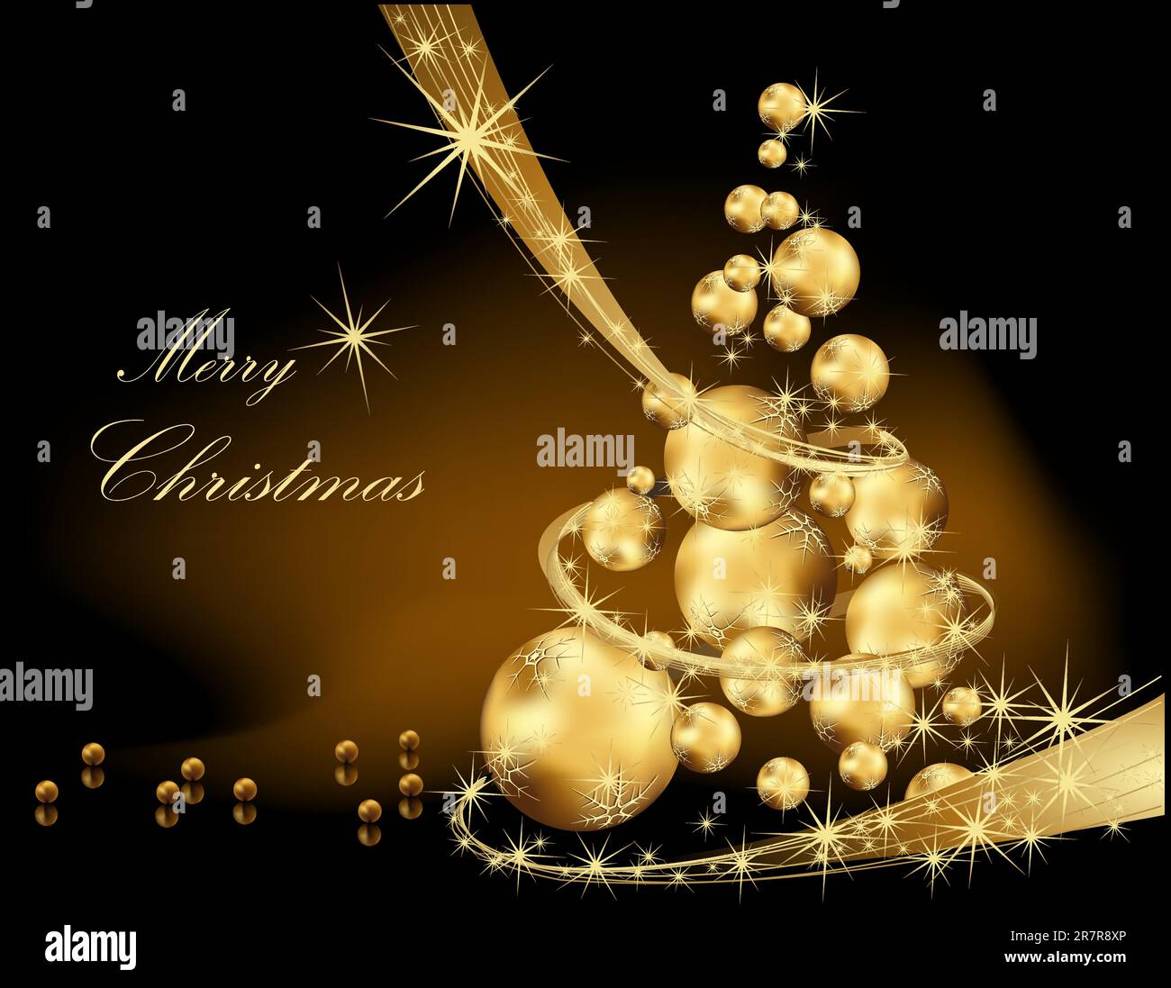 Christmas tree gold and black Stock Vector Image & Art - Alamy