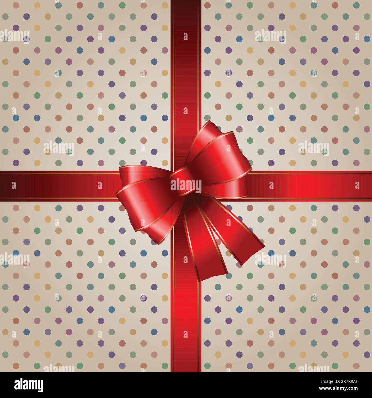 Red polka dot bow Stock Vector Images - Alamy