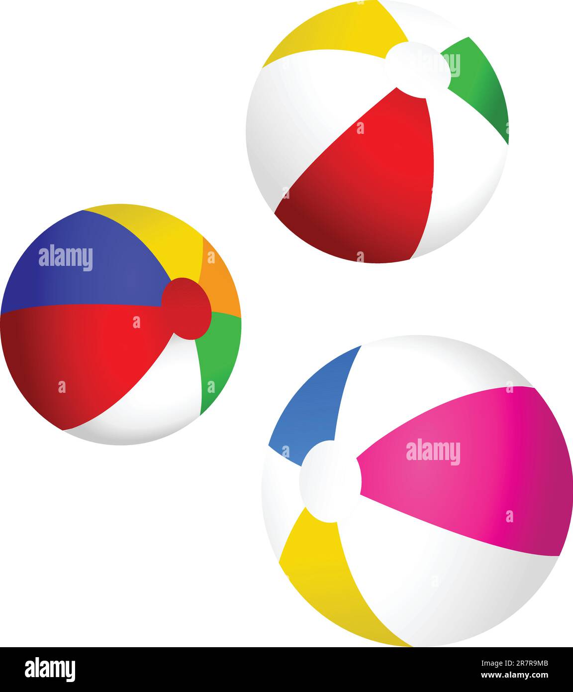 Beach Balls on white background Stock Vector Image & Art Alamy