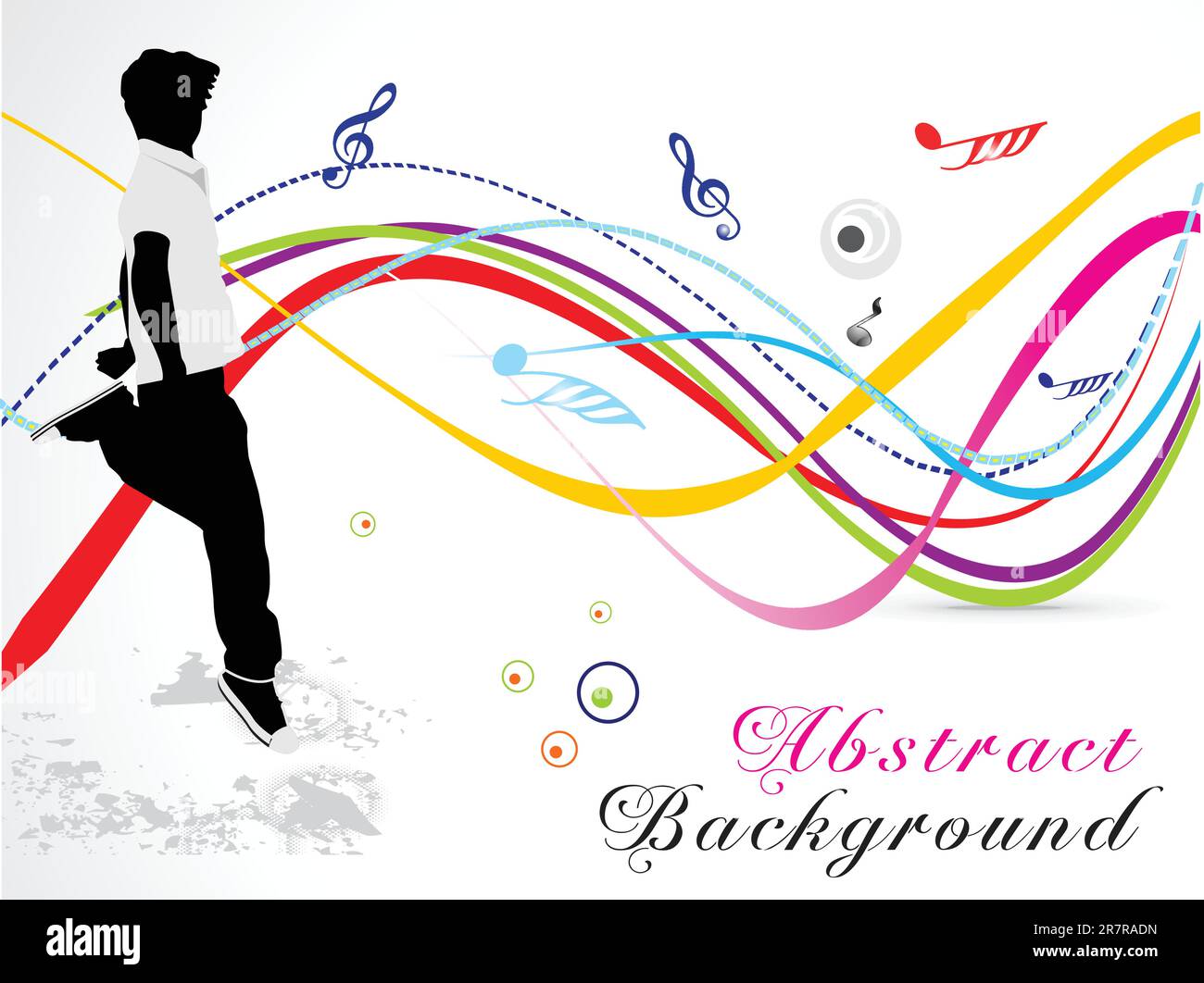 abstract musical wave background vector illustration Stock Vector Image & Art Alamy