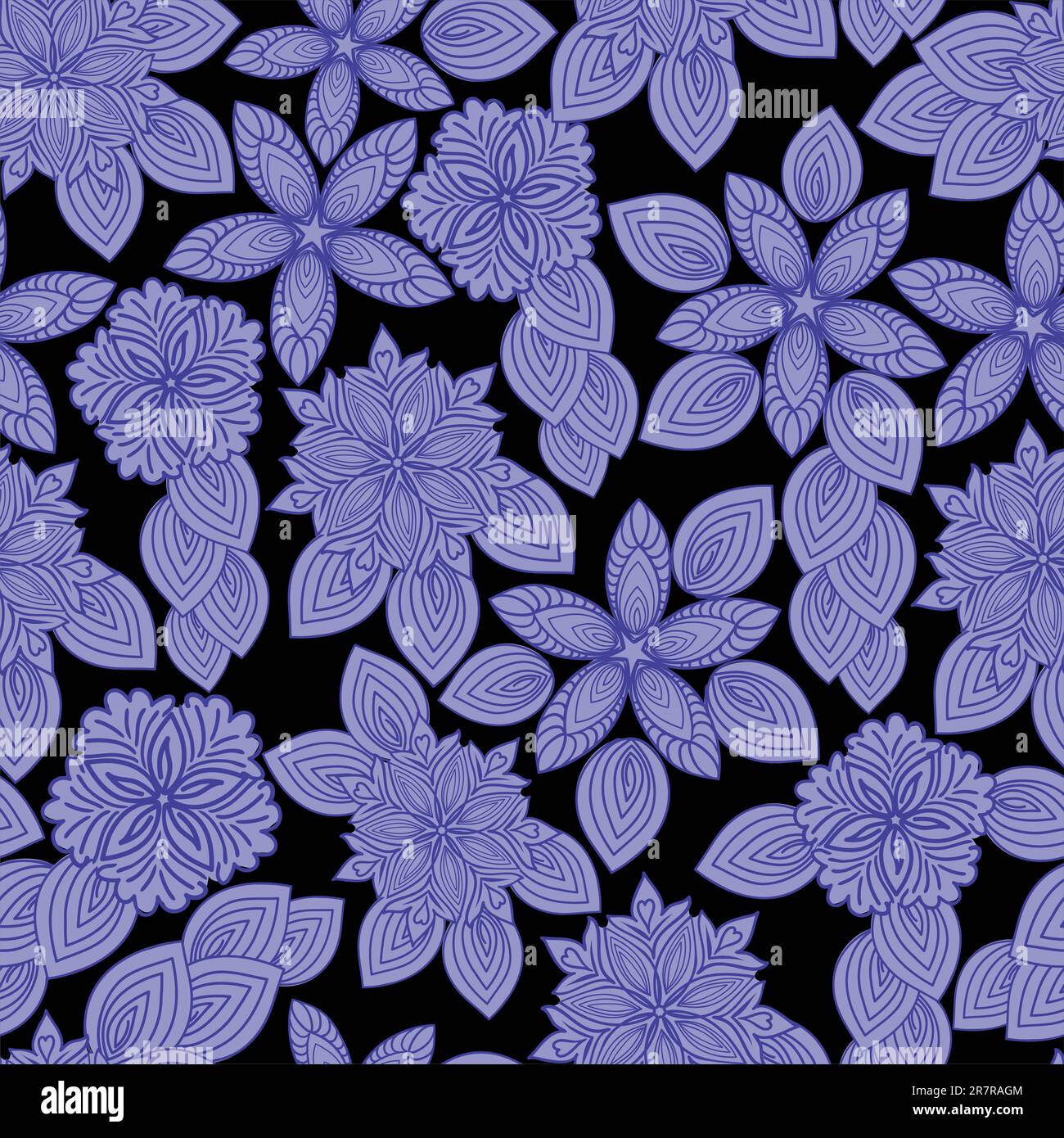 Blue flowers on a black background hi-res stock photography and images ...