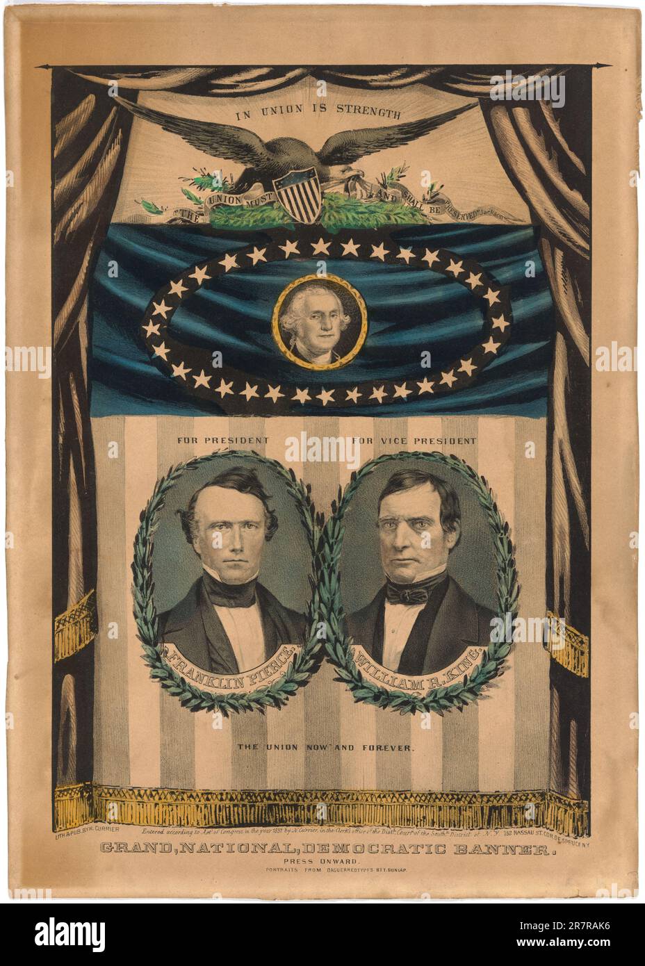 Franklin Pierce and William R. King 1852 Stock Photo