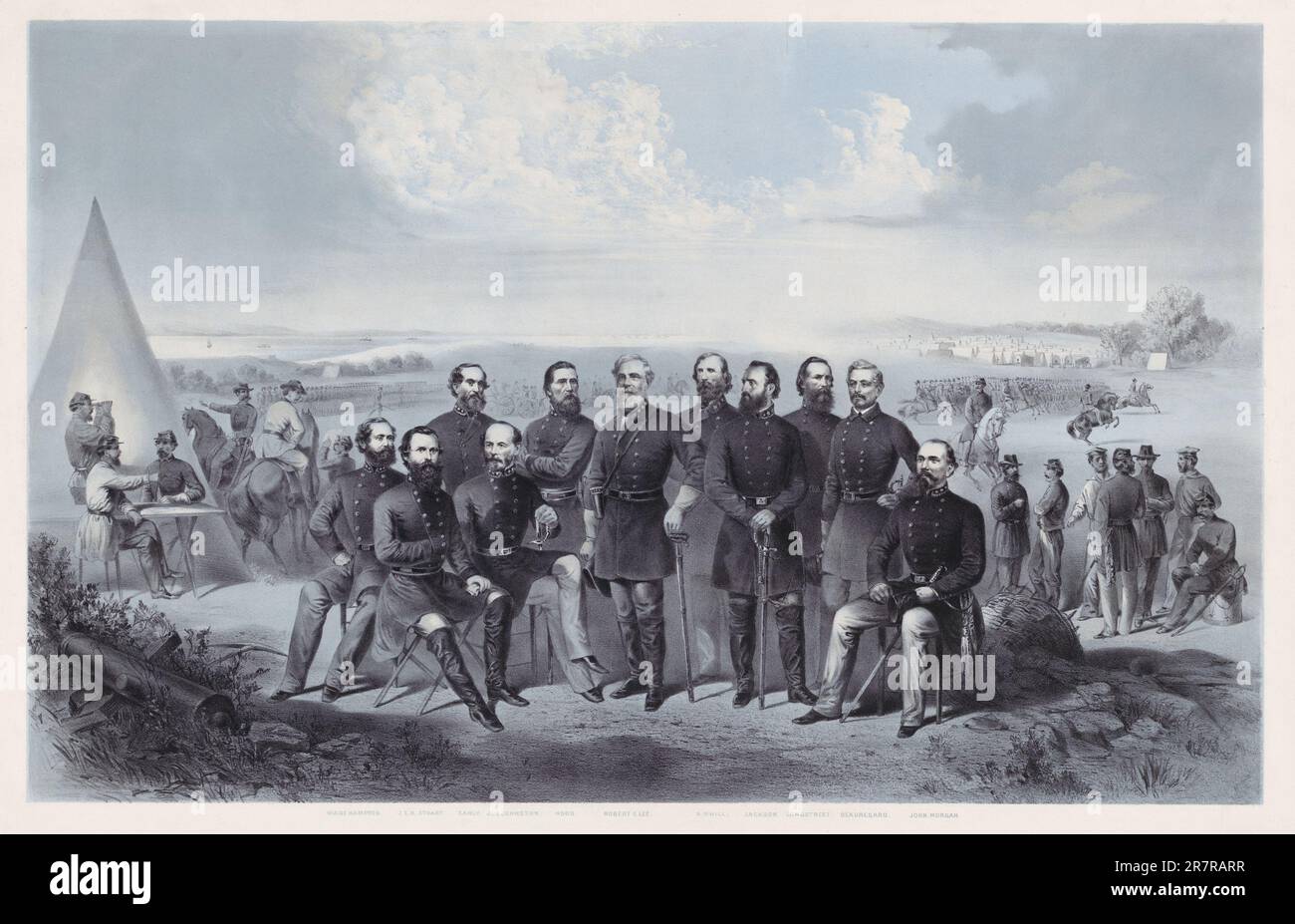Robert E. Lee and his Generals c. 1865 Stock Photo
