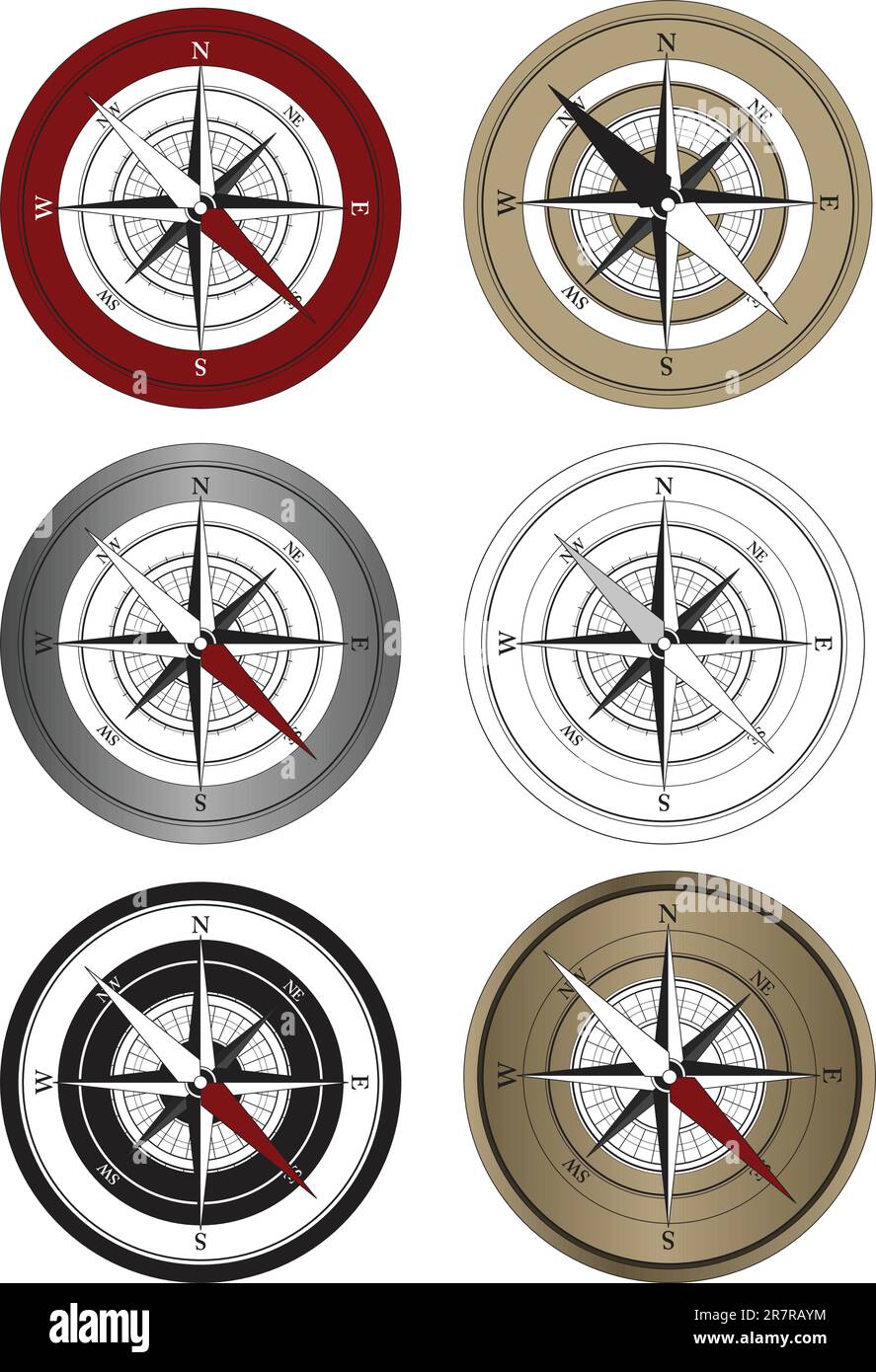 Compass rose clipart Stock Vector Images - Alamy