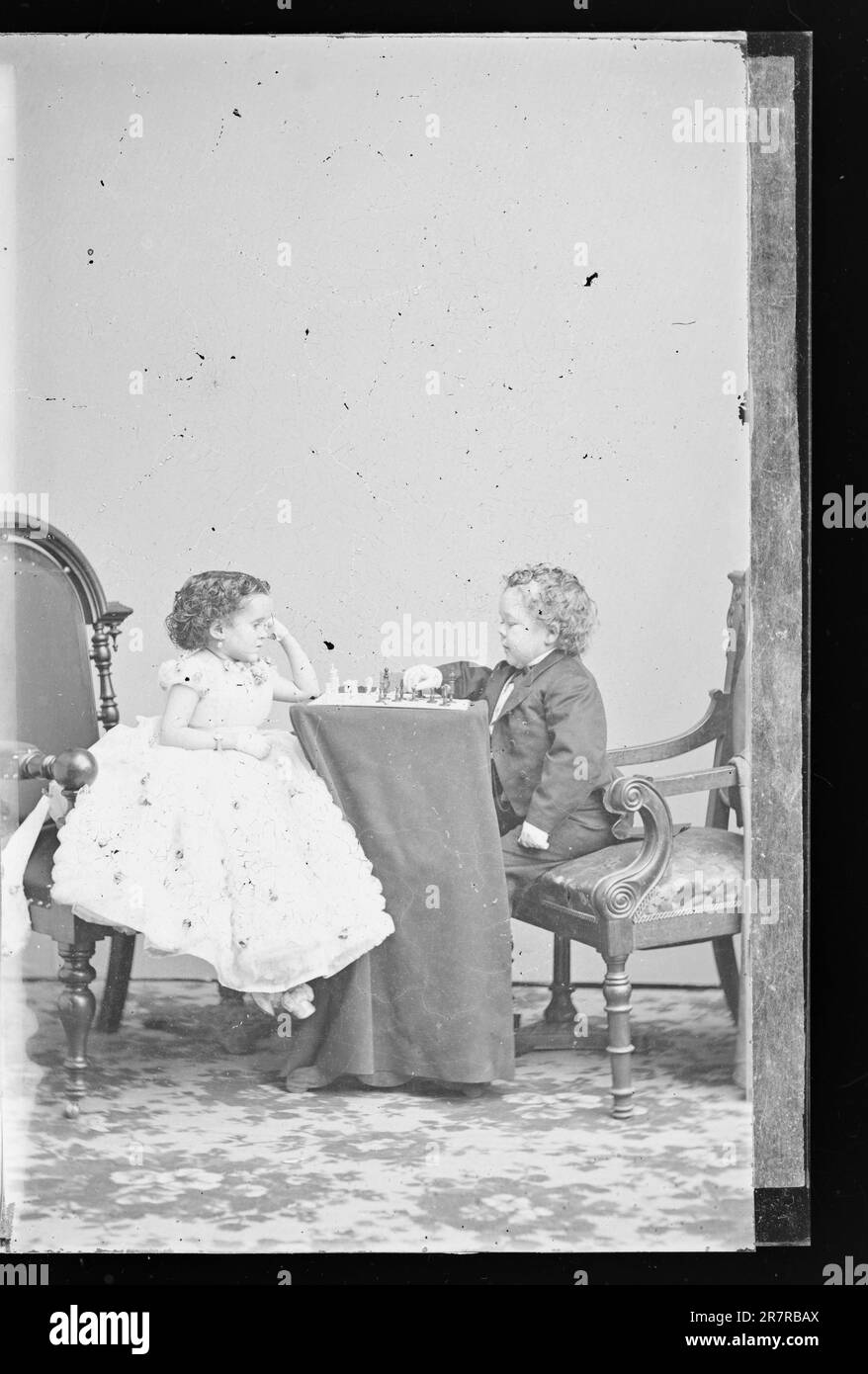 G.W.M. Nutt and Minnie Warren c. 1860-1870 Stock Photo