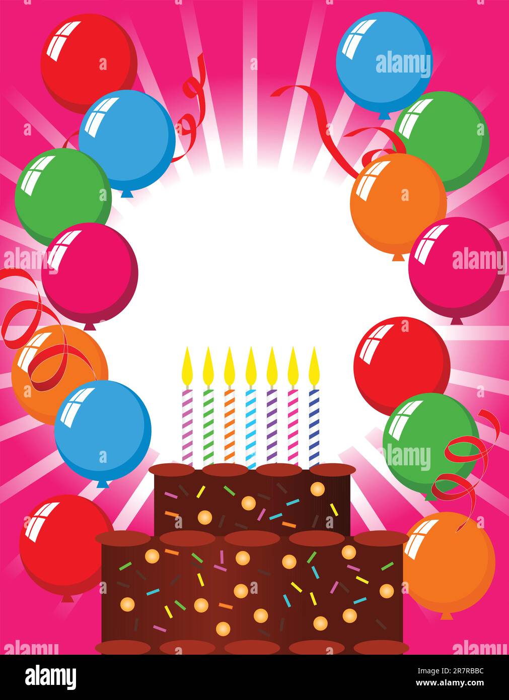 Chocolate cake balloons vector illustration Stock Vector Images - Alamy