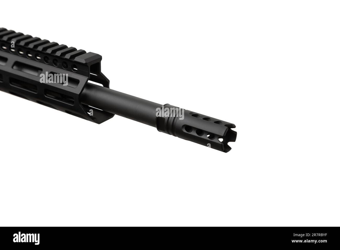 Modern automatic rifle isolated on white background. Weapons for police ...