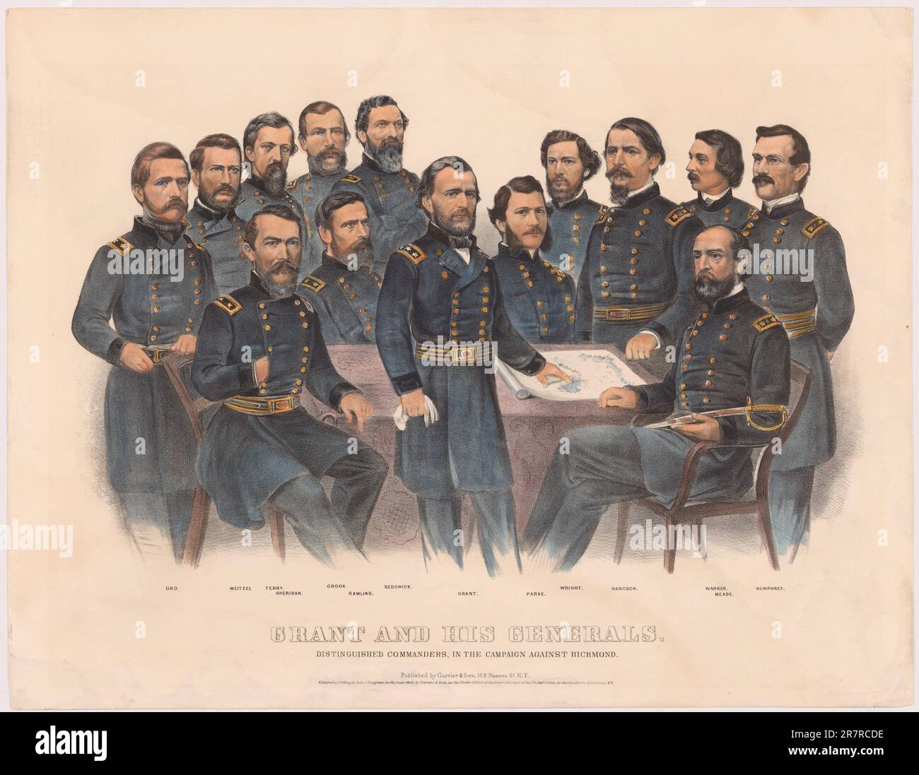 Grant and his Generals 1865 Stock Photo