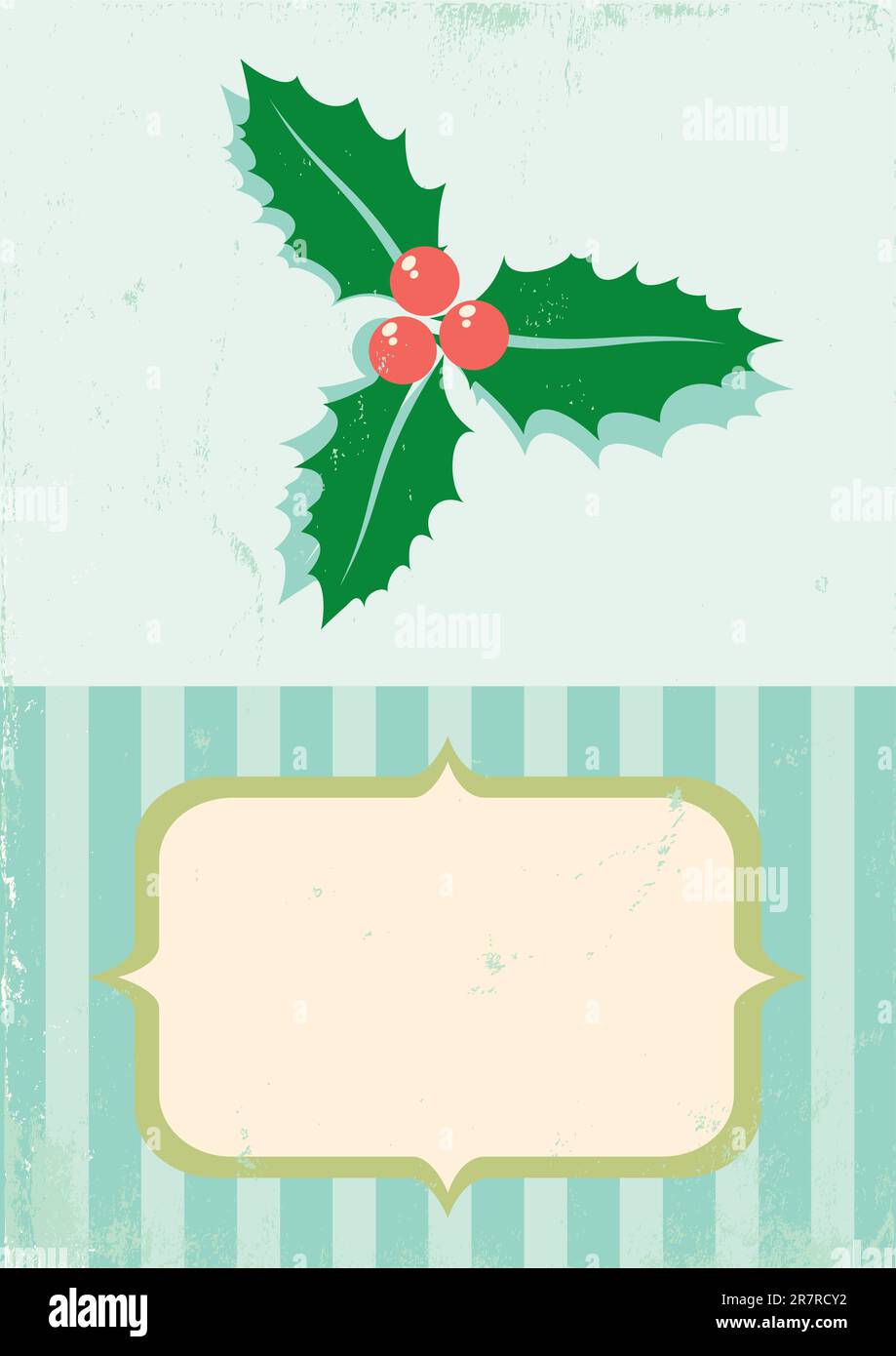 Illustration of Christmas plant in vintage style Stock Vector Image ...