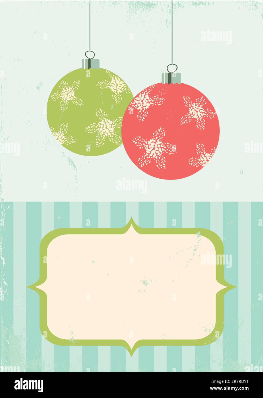 Illustration of Christmas balls in vintage style Stock Vector Image ...