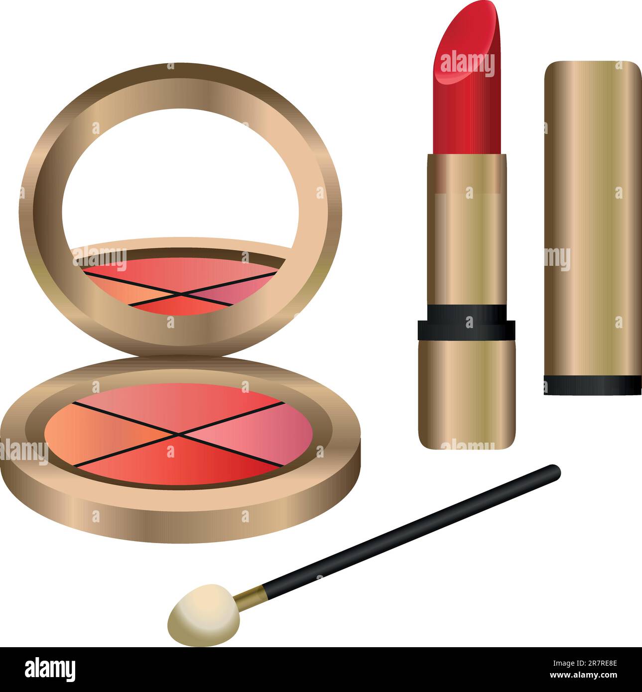Cosmetics Set isolated on white background Stock Vector