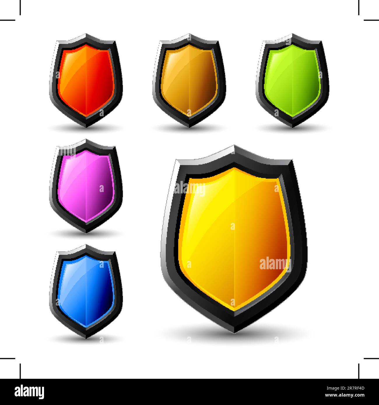 Vector shield icons, colous samples Stock Vector Image & Art Alamy