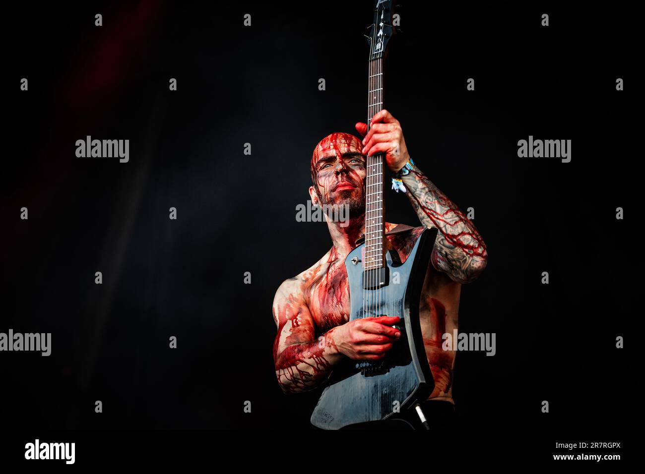 Copenhagen, Denmark. 16th June, 2023. The Danish black metal band Strychnos performs a live concert during the Danish heavy metal festival Copenhell 2023 in Copenhagen. (Photo Credit: Gonzales Photo/Alamy Live News Stock Photo