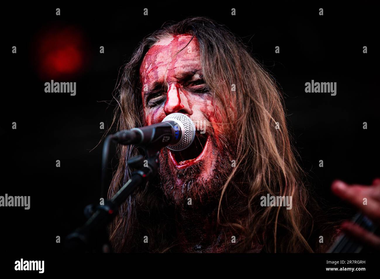 Copenhagen, Denmark. 16th June, 2023. The Danish black metal band Strychnos performs a live concert during the Danish heavy metal festival Copenhell 2023 in Copenhagen. (Photo Credit: Gonzales Photo/Alamy Live News Stock Photo