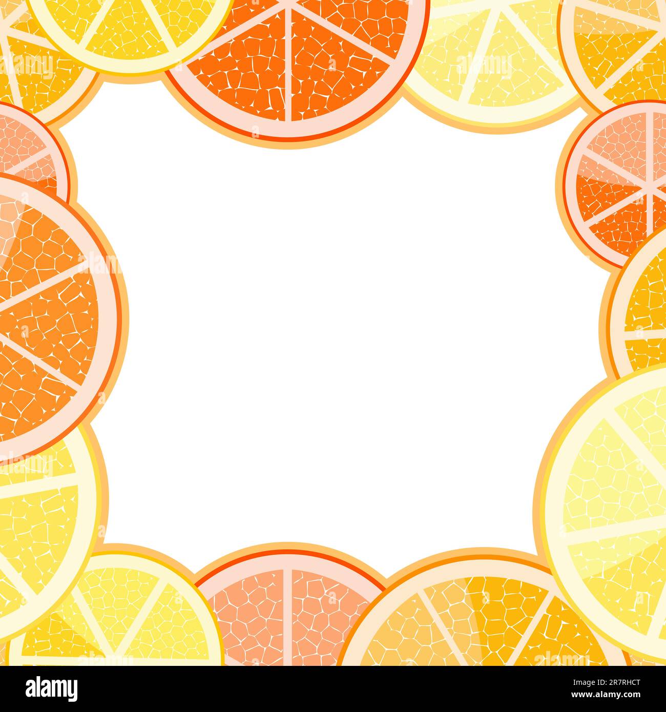 Round frame on orange Stock Vector Images - Alamy