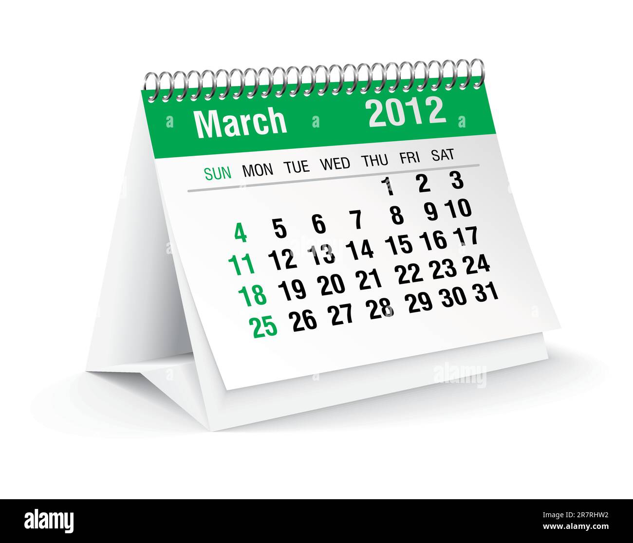 2012 desk calendar - vector illustration Stock Vector Image & Art - Alamy