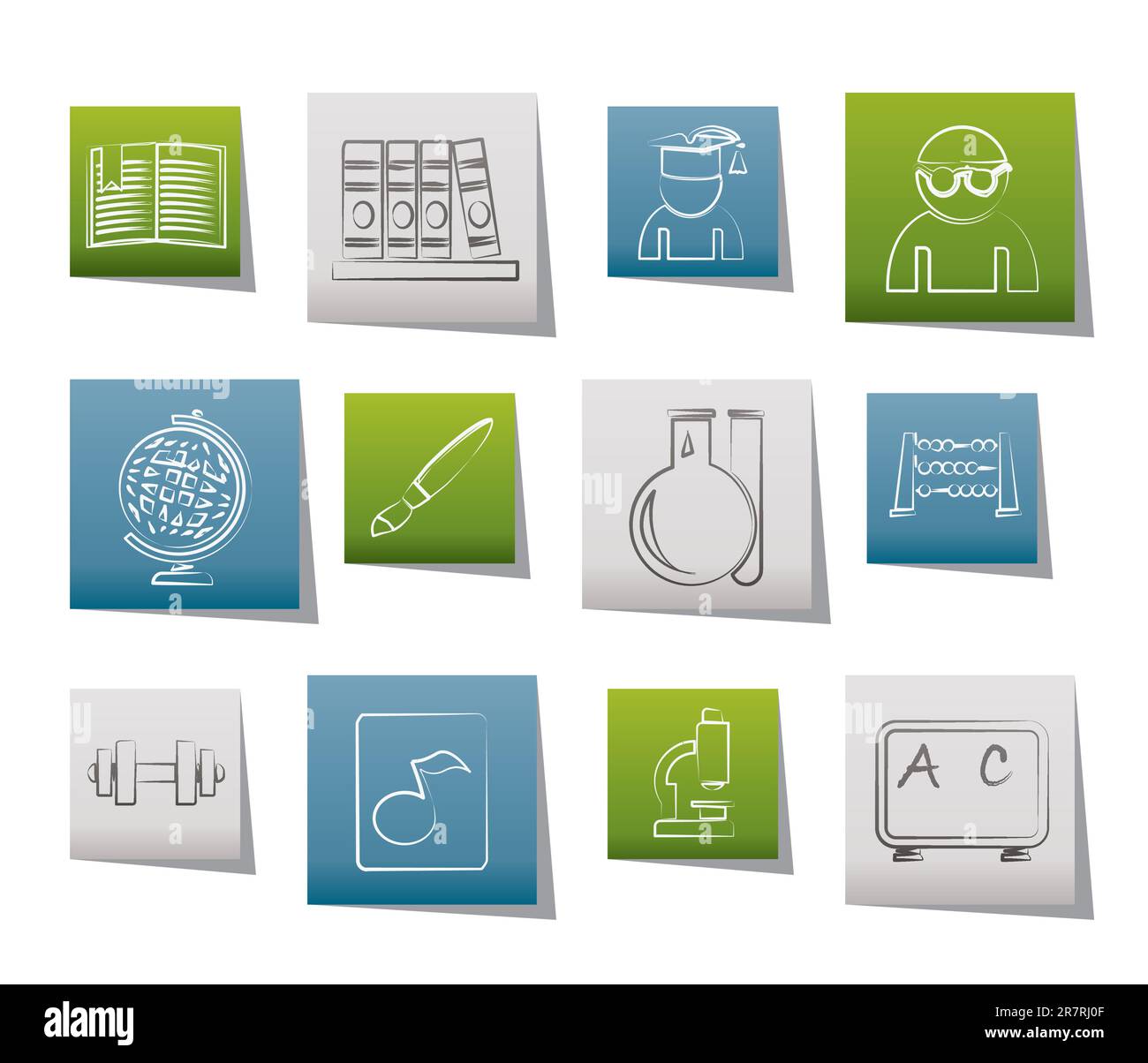 school and education icons - vector icon set Stock Vector Image & Art ...