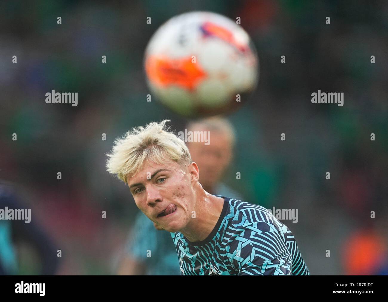 Parken, Copenhagen, Denmark. 16th June, 2023. Rasmus Hoejlund (Denmark ...