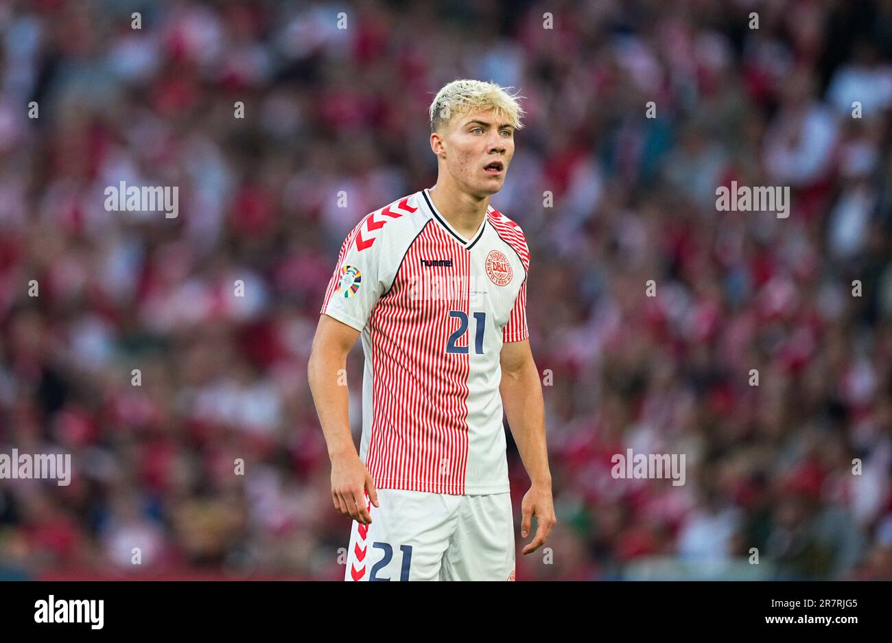 Parken, Copenhagen, Denmark. 16th June, 2023. Rasmus Hoejlund (Denmark ...